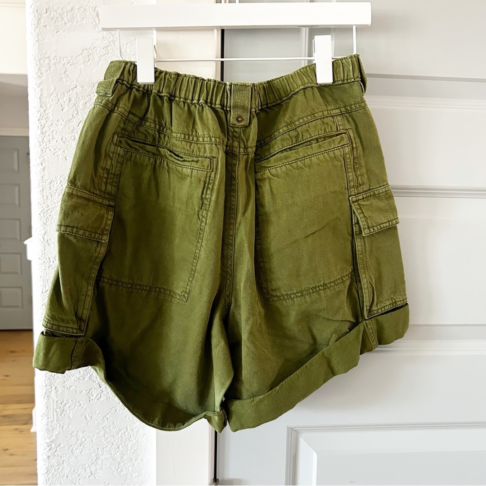 NWT Free People Frankie Washed Shorts Cargo Green - Picture 4 of 4